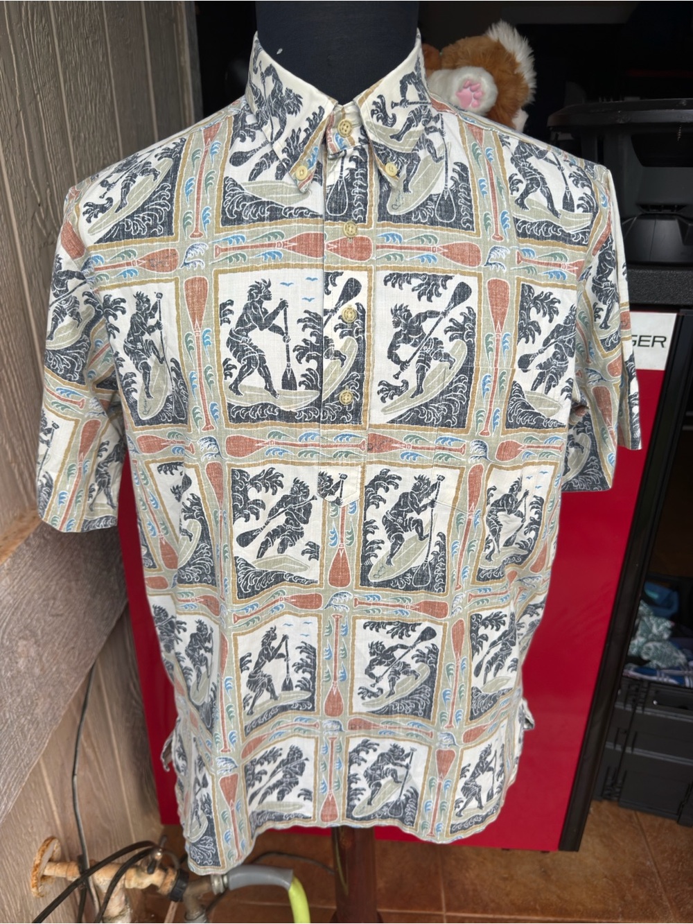 PreOwned Reyn Spooner Hawaiian Print Pullover Men's Small